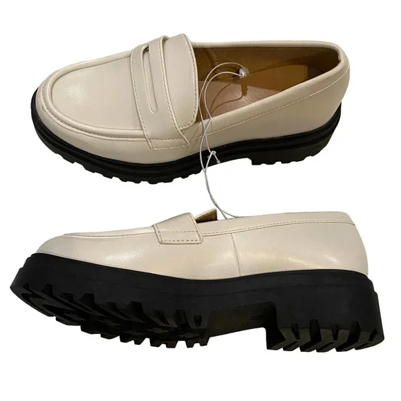 A New Day Paris Platform Cream Loafers Size 8 - 23 - Picture 6 of 9